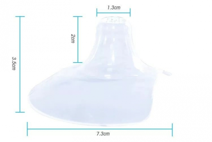 Protectie din silicon pentru mameloane, set 2 buc, flux mediu - Melvelo [4]