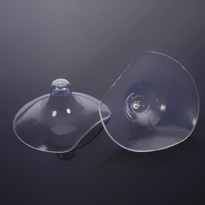 Protectie din silicon pentru mameloane, set 2 buc, flux mediu - Melvelo [6]
