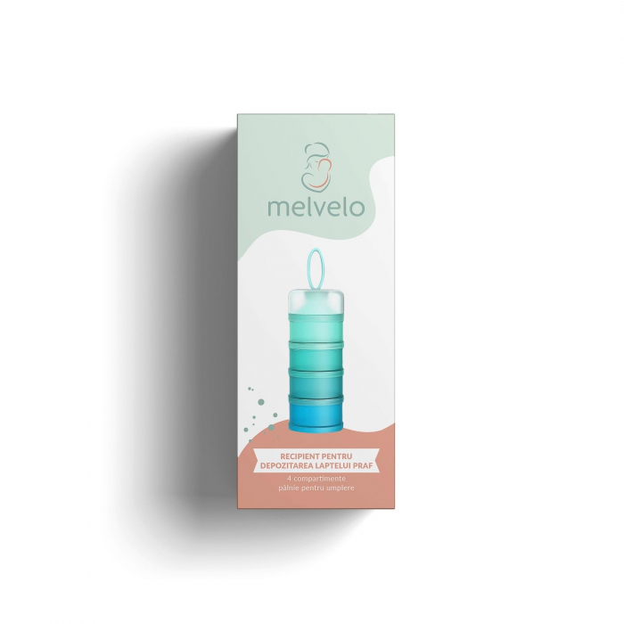 Recipient pentru lapte praf sau degustari cu patru compartimente - Blue [2]