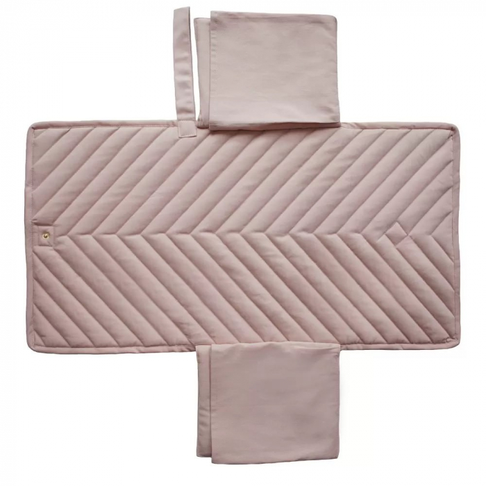 Salteluta portabila tip paturica pentru schimbat scutece, Mushie - Blush [2]