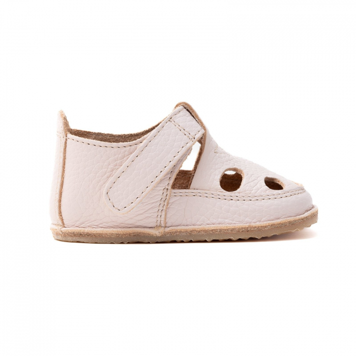 Sandale Barefoot Copii, primi pasi, piele naturala, talpa flexibila de cauciuc, Melvelo - Nude [2]