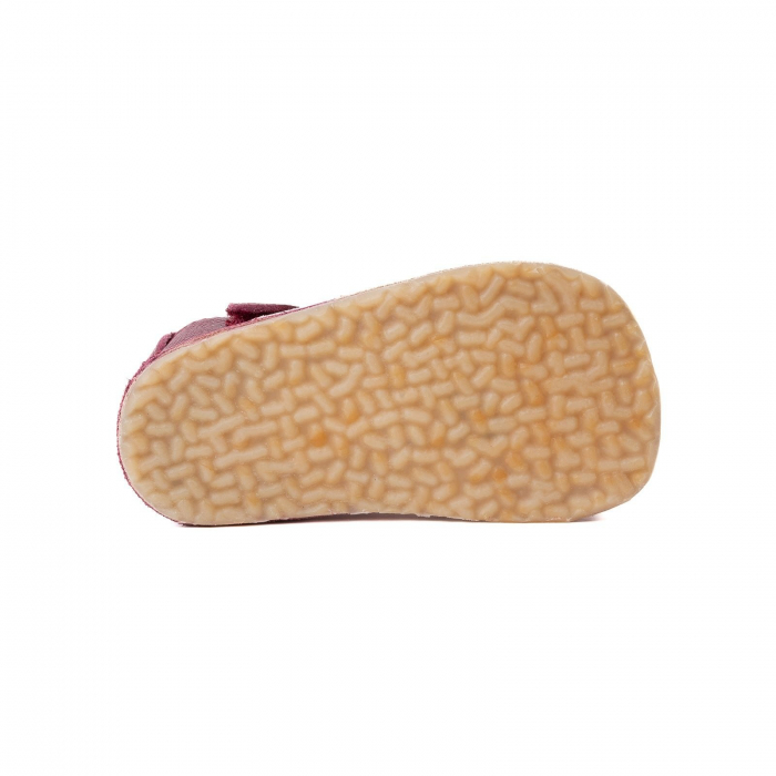 Sandale Barefoot Copii, primi pasi, piele naturala, talpa flexibila de cauciuc, Melvelo - Pink / Buburuza [5]