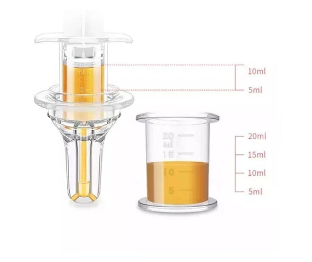 Seringa din silicon gradata, pentru administrarea usoara a medicamentelor, bebelusi, in cutie, + 0 luni, Melvelo - Blue [5]