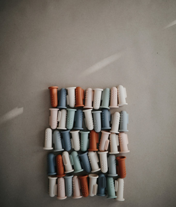 Set 2 Periute de dinti Mushie- Cambridge Blue/ Shifting Sand [2]