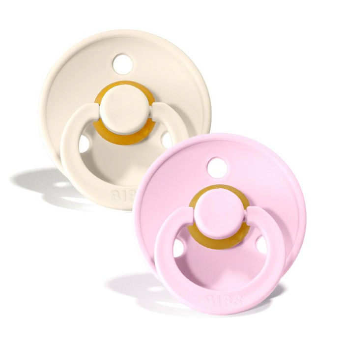 Set 2 suzete Bibs Colour – Ivory Baby Pink accesorii imagine 2022 protejamcopilaria.ro