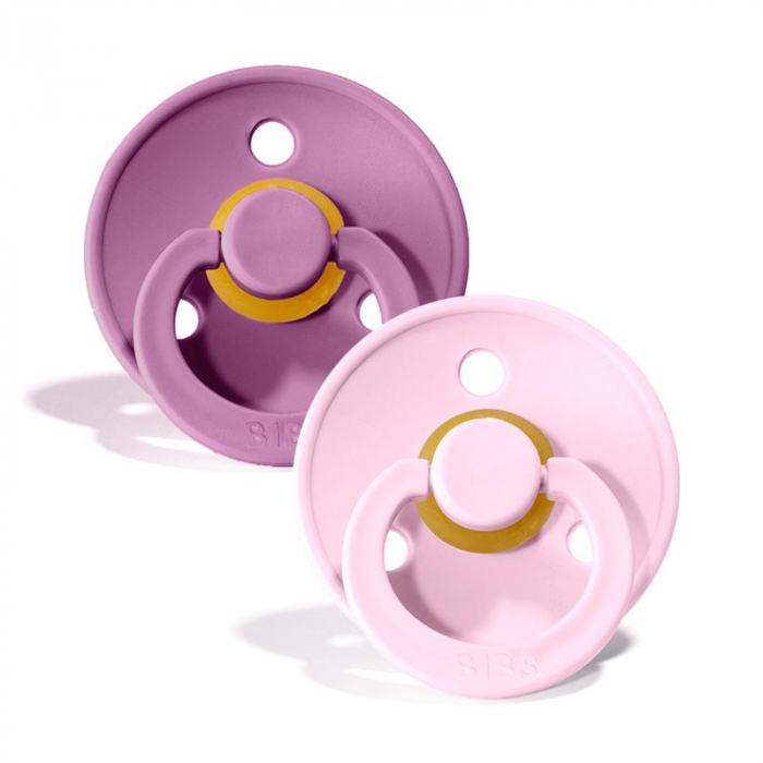 Set 2 suzete Bibs Colour - Lavender & Baby Pink [1]