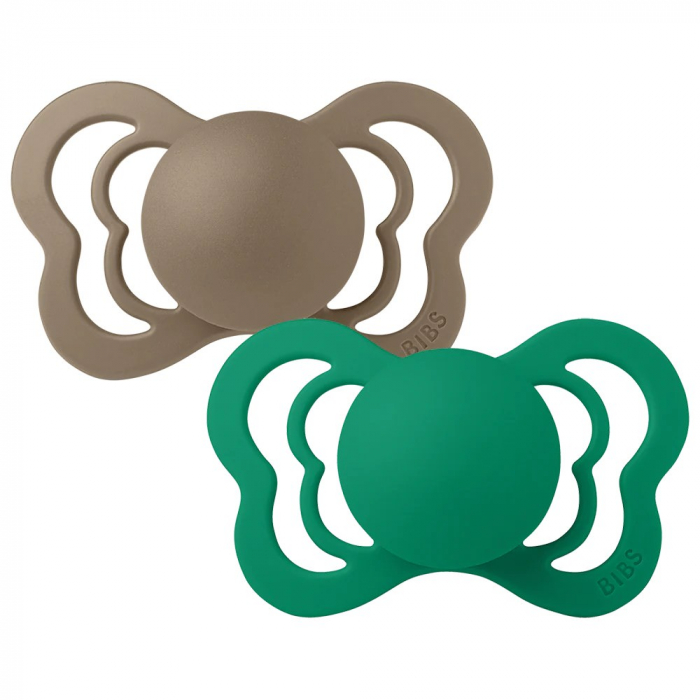 Set 2 suzete Bibs Couture- Dark Oak / Evergreen [2]