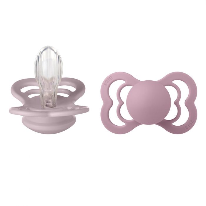 Set 2 suzete Bibs Supreme- Dusky Lilac & Heather [1]