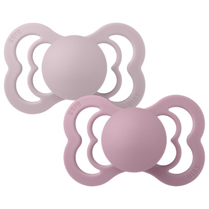 Set 2 suzete Bibs Supreme- Dusky Lilac & Heather [2]