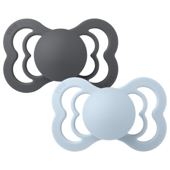 Set 2 suzete Bibs Supreme- Iron & Baby Blue [2]