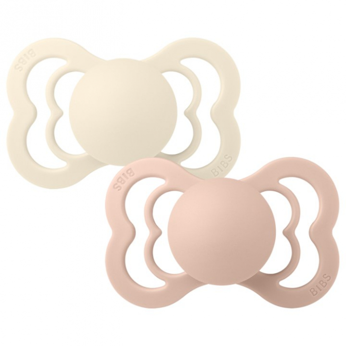 Set 2 suzete Bibs Supreme- Ivory & Blush [2]