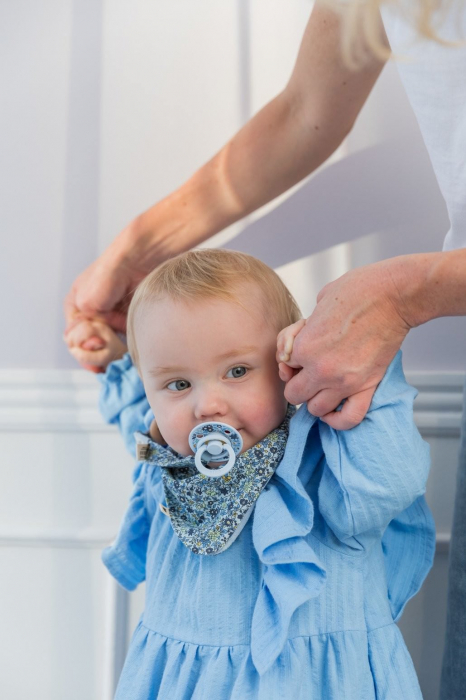 Set 2 suzete BIBS x LIBERTY, Colour Eloise - Dusty Blue / Ivory [4]
