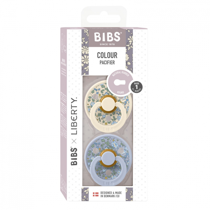 Set 2 suzete BIBS x LIBERTY, Colour Eloise - Dusty Blue / Ivory [3]