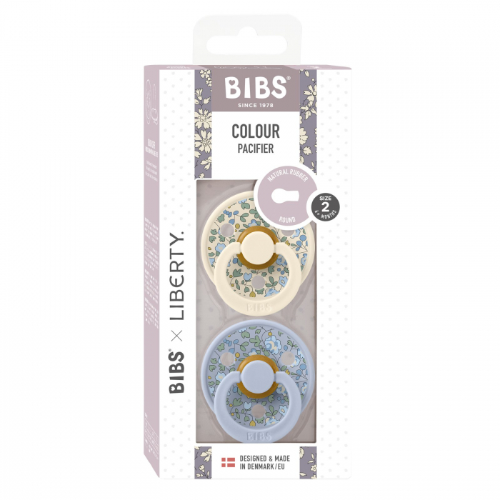 Set 2 suzete BIBS x LIBERTY, Colour Eloise - Dusty Blue / Ivory [3]