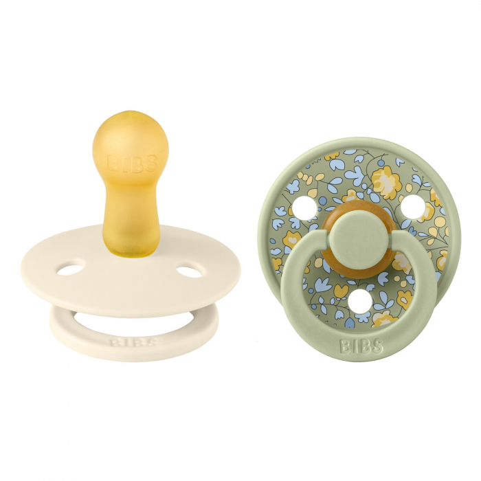 Set 2 suzete BIBS x LIBERTY, Colour Eloise - Ivory / Sage [2]