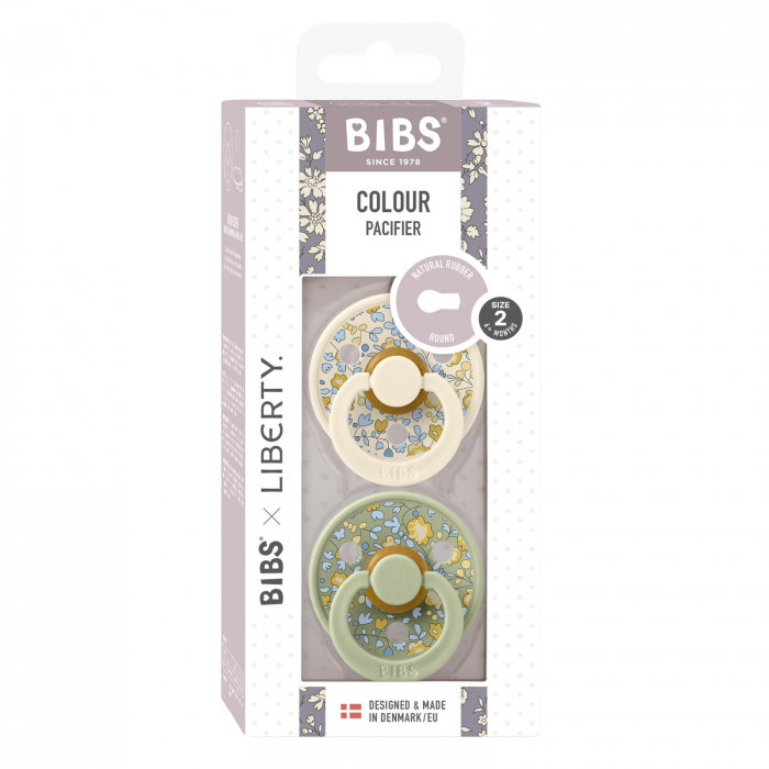Set 2 suzete BIBS x LIBERTY, Colour Eloise - Ivory / Sage [3]