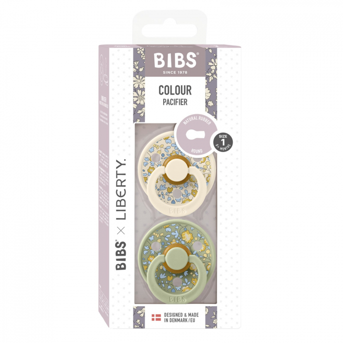 Set 2 suzete BIBS x LIBERTY, Colour Eloise - Ivory / Sage [3]