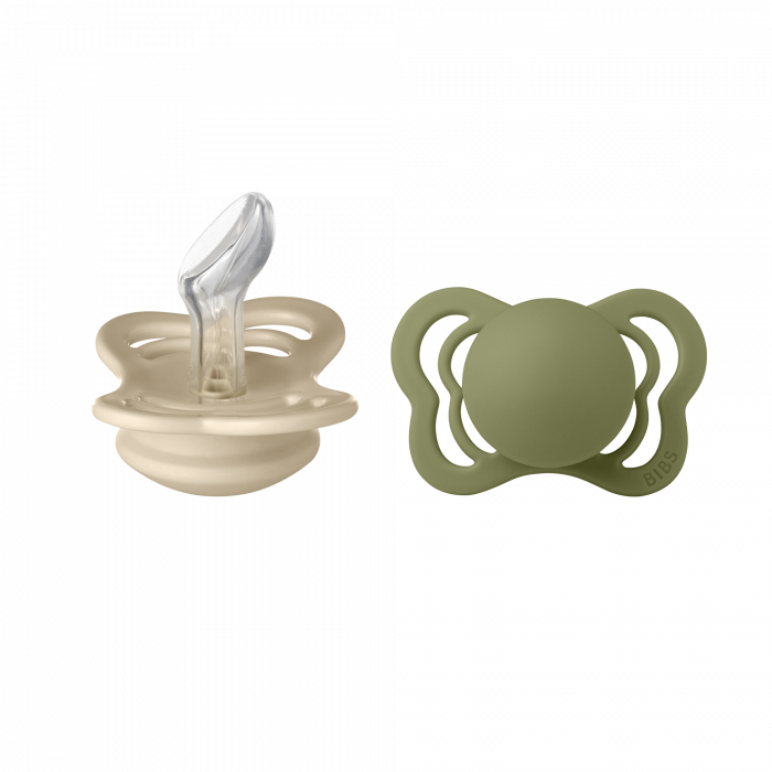 Set 2 suzete Ortodontice Bibs Couture – Vanilla Olive accesorii imagine 2022 protejamcopilaria.ro