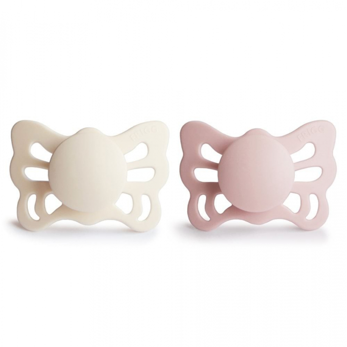 Set 2 suzete Ortodontice Frigg Butterfly - Cream / Blush [2]