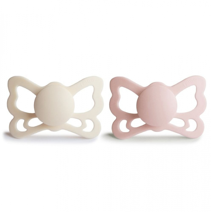 Set 2 suzete Ortodontice Frigg Butterfly - Cream / Blush [2]