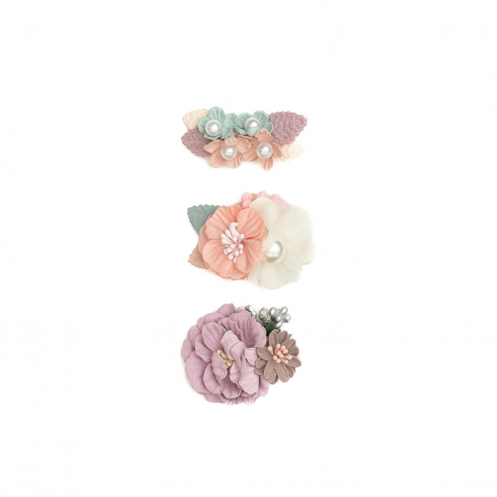 Set 3 clame elegante cu flori pentru par, fetite, Melvelo - Bluebell [2]