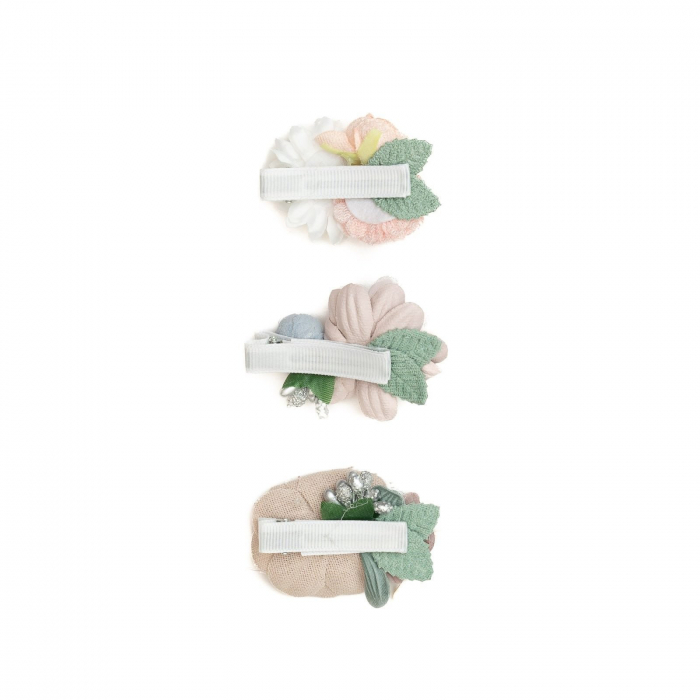 Set 3 clame elegante cu flori pentru par, fetite, Melvelo - Daffodil [3]