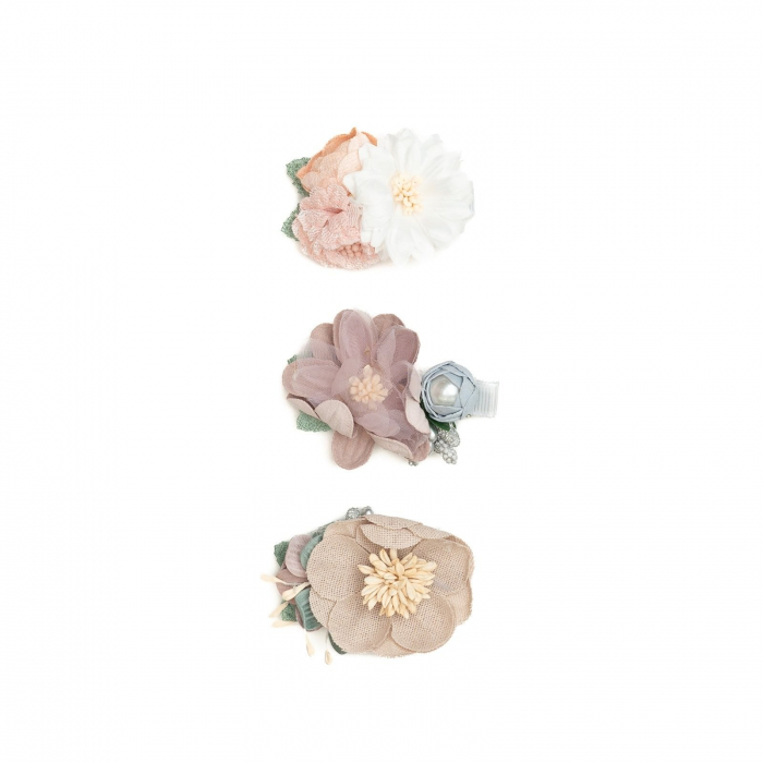 Set 3 clame elegante cu flori pentru par, fetite, Melvelo - Daffodil [2]