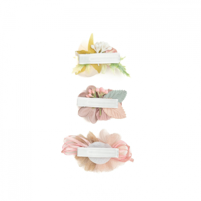 Set 3 clame elegante cu flori pentru par, fetite, Melvelo - Dahlia [3]