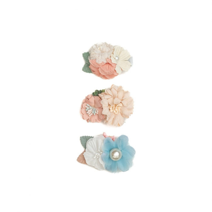 Set 3 clame elegante cu flori pentru par, fetite, Melvelo - Daisy [2]