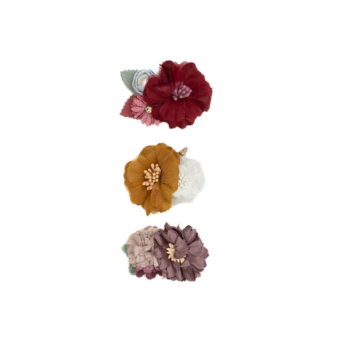 Set 3 clame elegante cu flori pentru par, fetite, Melvelo - Sunflower [2]