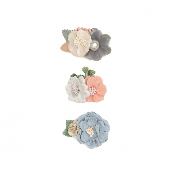 Set 3 clame elegante cu flori pentru par, fetite, Melvelo - Waterlily [2]