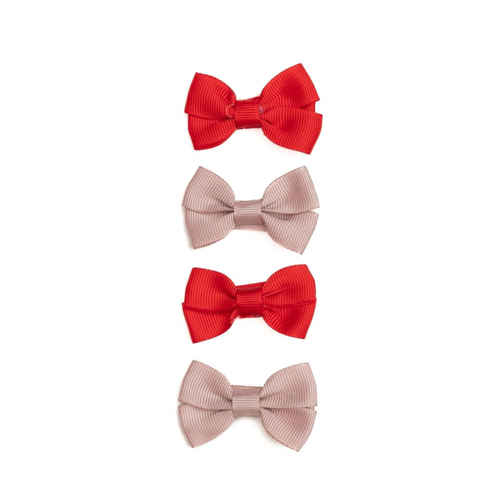 Set 4 clame cu funda pentru fetite, bicolor, Melvelo - Candy Apple / Baby Pink [2]