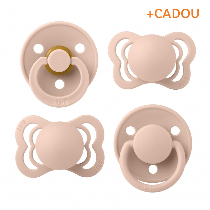 Set 4 suzete Bibs Try-It collection Size 1 - Blush (2 latex + 2 silicon) [2]