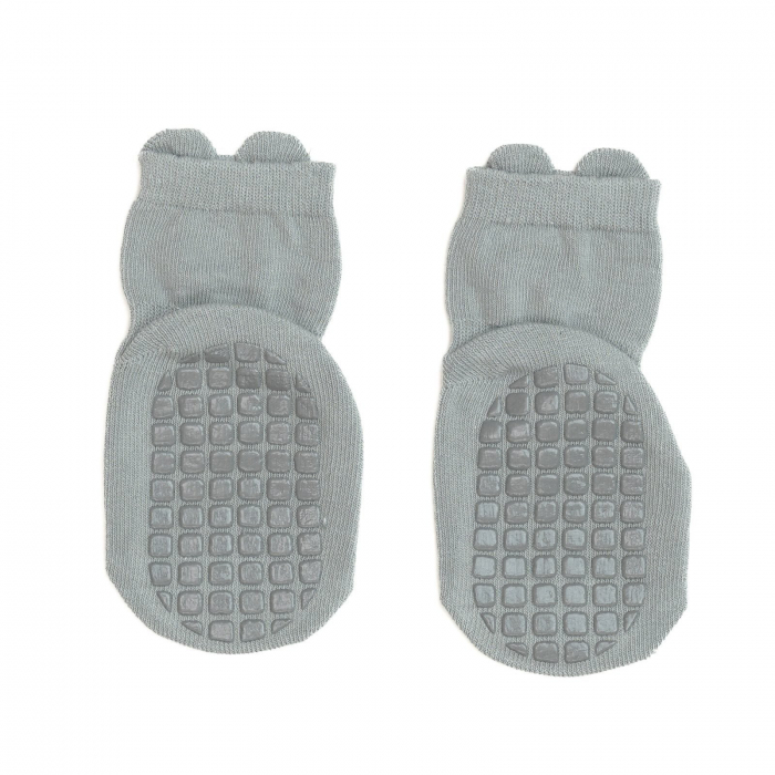 Sosete antiderapante copii, flausate,bumbac, Melvelo - Gray [4]