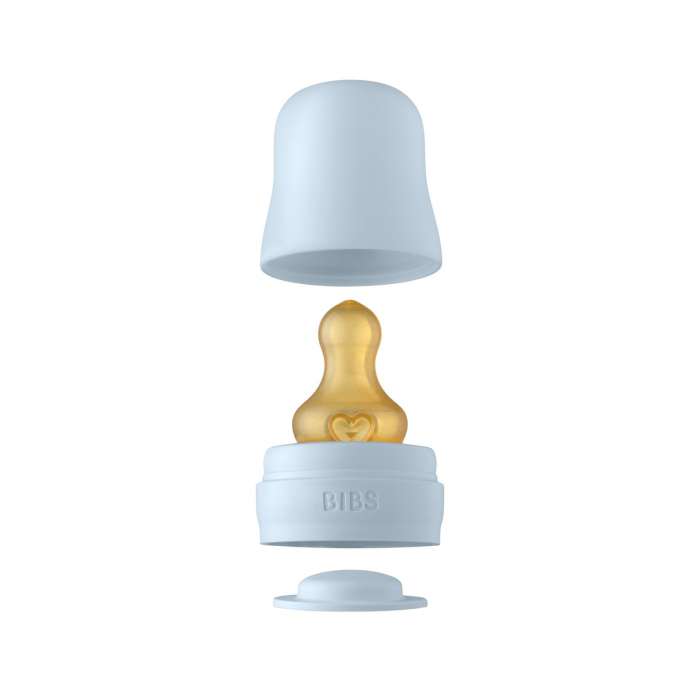 Sticla lapte anticolici cu biberon din latex - Set Complet Bibs - Baby blue - 225 ml (flux scazut) [2]