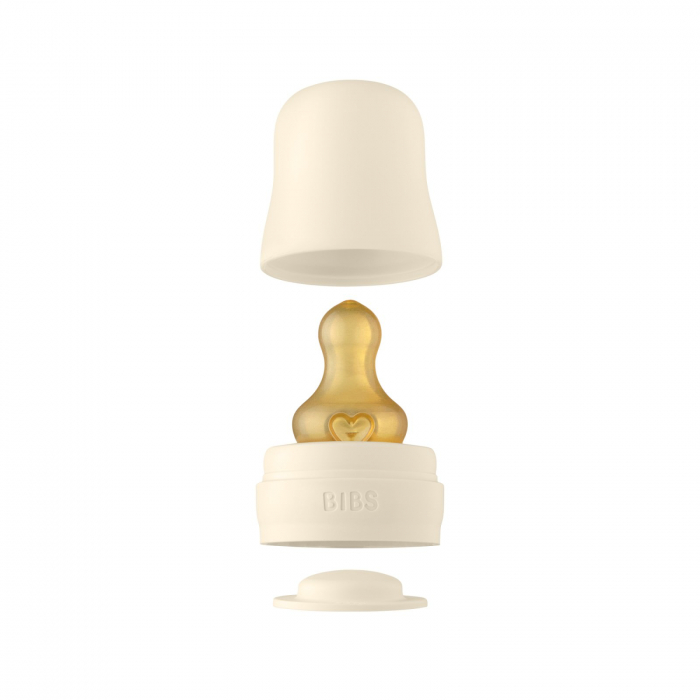 Sticla lapte anticolici cu biberon din latex - Set Complet Bibs Ivory 110 ml (flux scazut) [2]