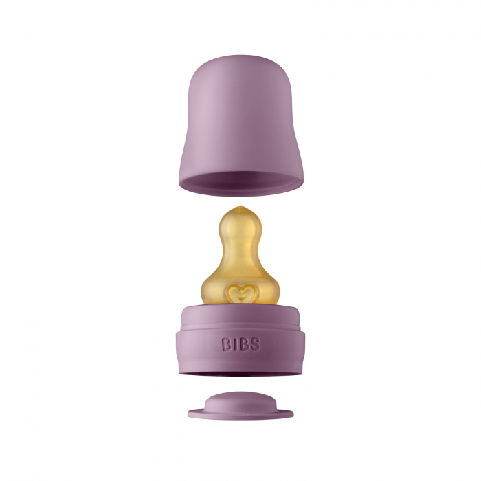 Sticla lapte anticolici cu biberon din latex - Set Complet Bibs - Mauve - 110 ml (flux scazut) [2]