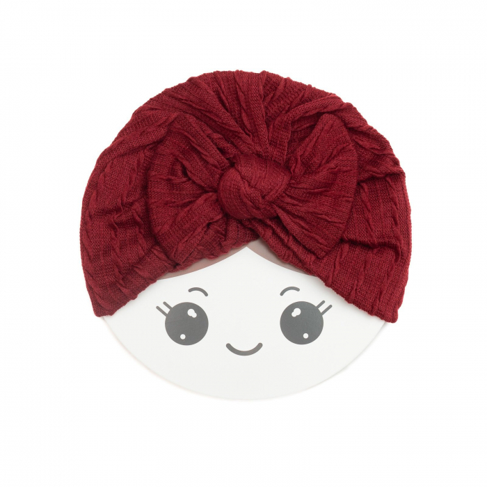 Turban bebelusi cu funda, bumbac, Knitwear - Ruby [2]