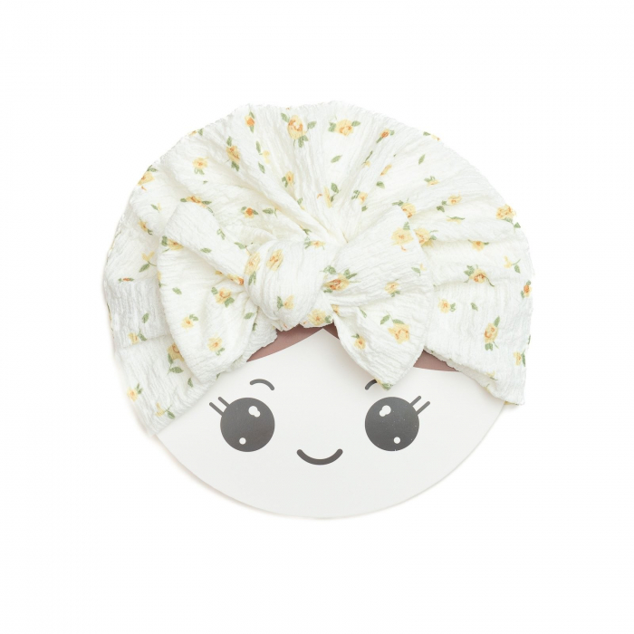 Turban bebelusi cu funda, bumbac, Melvelo, Dusk - Daisy [2]