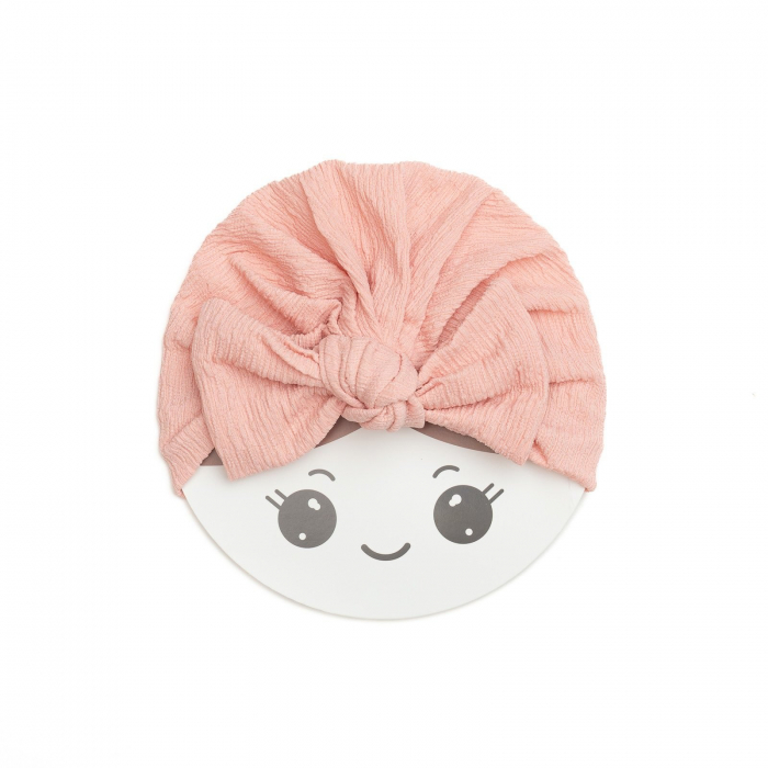 Turban bebelusi cu funda, bumbac, Melvelo, Dusk - Peach [2]