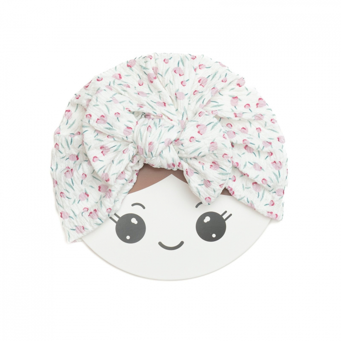 Turban bebelusi cu funda, bumbac, Melvelo, Dusk - Tulip [2]