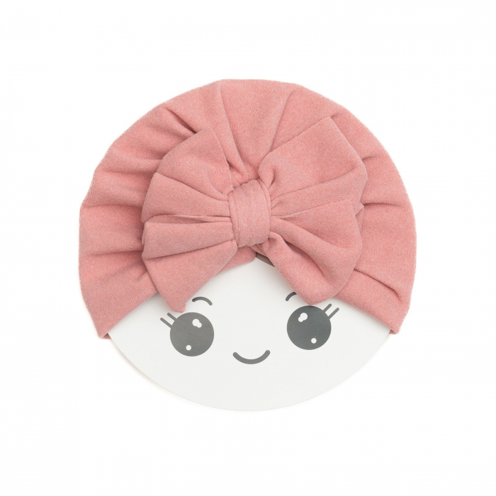 Turban bebelusi cu funda, casmir, Melvelo Cashmere - Pink [2]