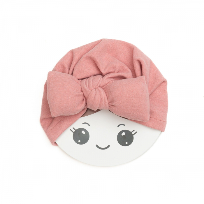 Turban bebelusi cu funda, casmir, Melvelo, Soft - Peach [2]
