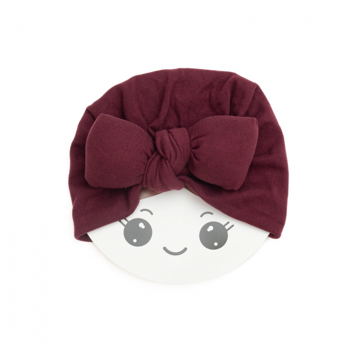 Turban bebelusi cu funda, casmir, Melvelo, Soft - Ruby [2]