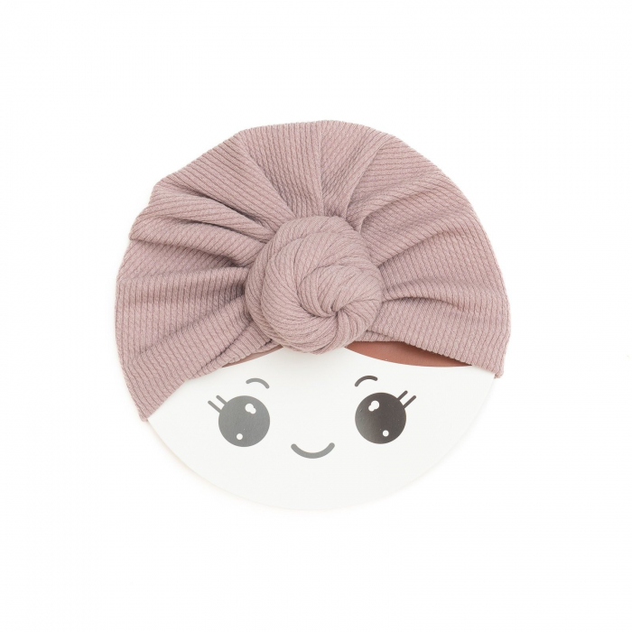 Turban bebelusi Donut, bumbac, Melvelo, Rope - Dusky Lilac [2]