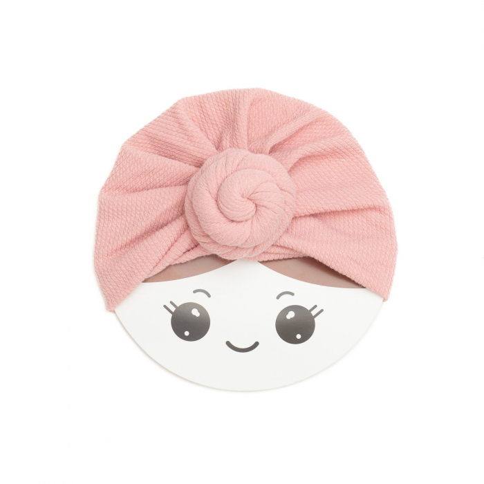 Turban bebelusi Donut, bumbac, Melvelo, Rope - Peach [2]