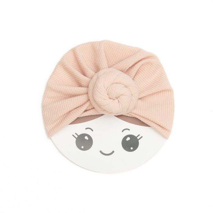 Turban bebelusi Donut, bumbac, Melvelo, Rope - Pink Cream [2]