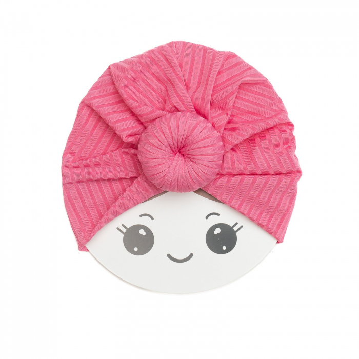 Turban bebelusi Donut, poliester, Melvelo Stripe - Fuchsia [2]
