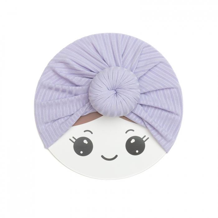 Turban bebelusi Donut, poliester, Melvelo Stripe - Lavender [2]