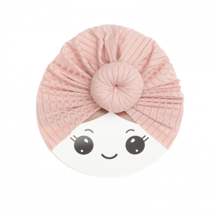 Turban bebelusi Donut, poliester, Melvelo Stripe - Peach [2]